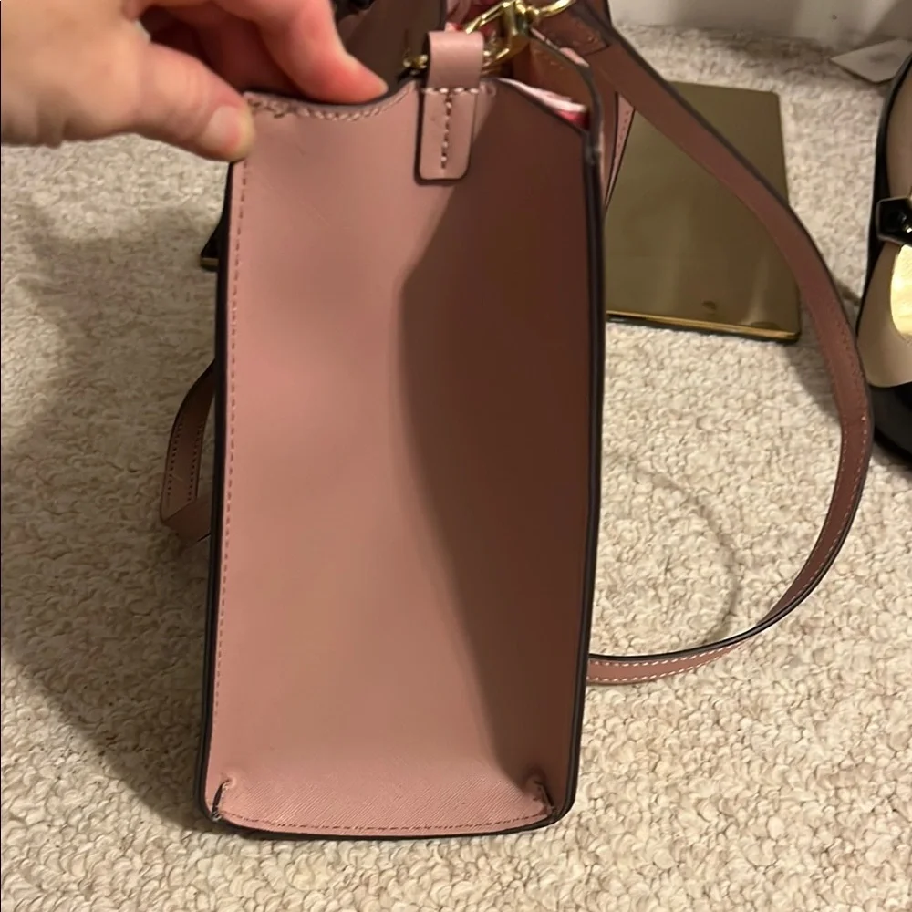 Trina Turk Pink Geometric Cutout Tote - Picture 8 of 12